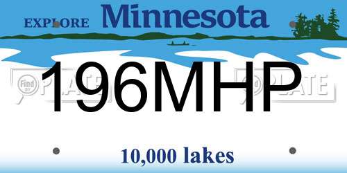 196MHP Minnesota License Plate