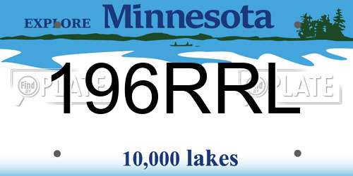 196RRL Minnesota License Plate