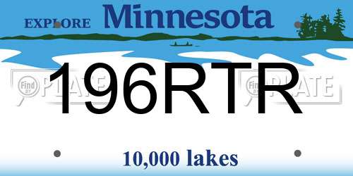 196RTR Minnesota License Plate