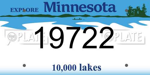 19722 Minnesota License Plate