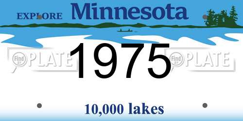 1975 Minnesota License Plate