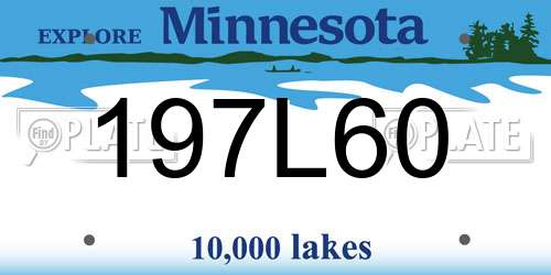 197L60 Minnesota License Plate