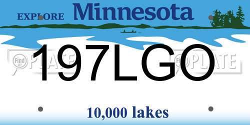 197LGO Minnesota License Plate