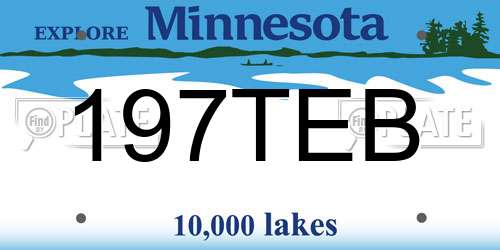 197TEB Minnesota License Plate