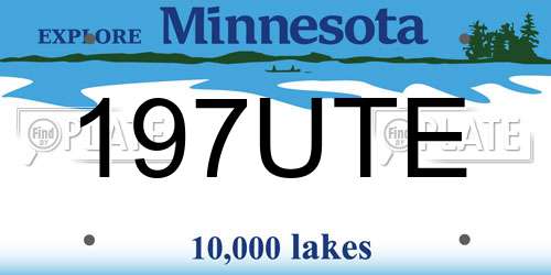 197UTE Minnesota License Plate