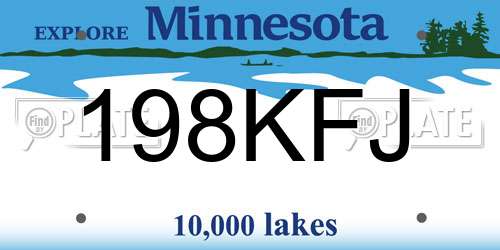 198KFJ Minnesota License Plate
