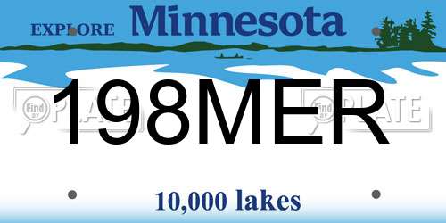 198MER Minnesota License Plate