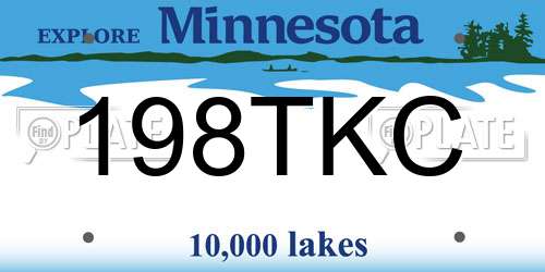 198TKC Minnesota License Plate