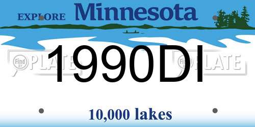 1990DI Minnesota License Plate