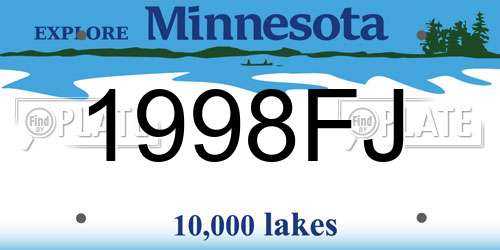 1998FJ Minnesota License Plate