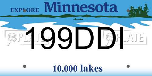 199DDI Minnesota License Plate