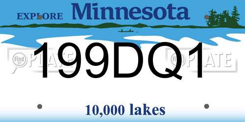 199DQ1 Minnesota License Plate