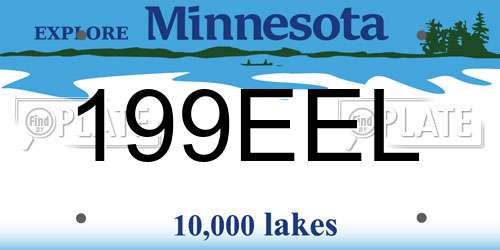 199EEL Minnesota License Plate
