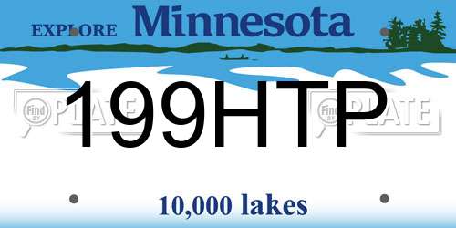 199HTP Minnesota License Plate
