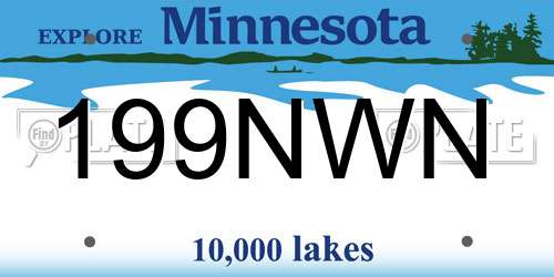 199NWN Minnesota License Plate