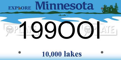 199OOI Minnesota License Plate