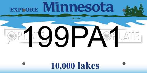 199PA1 Minnesota License Plate