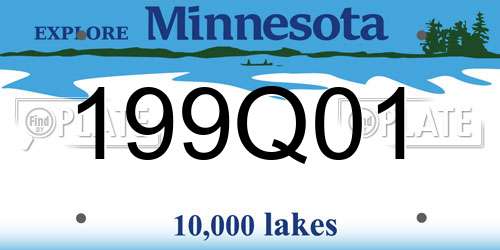 199Q01 Minnesota License Plate