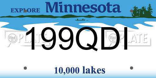 199QDI Minnesota License Plate