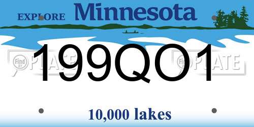199QO1 Minnesota License Plate