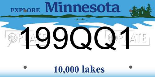 199QQ1 Minnesota License Plate