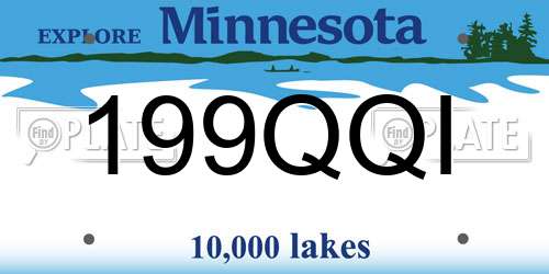 199QQI Minnesota License Plate