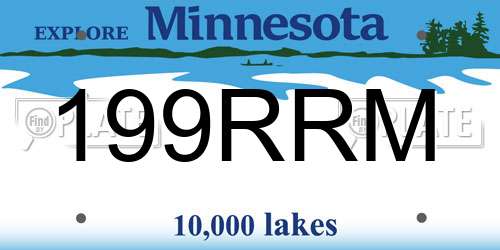 199RRM Minnesota License Plate