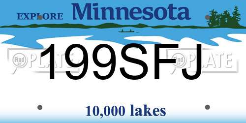 199SFJ Minnesota License Plate