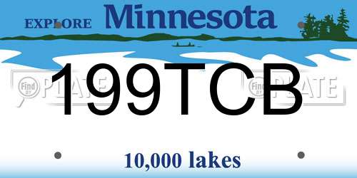 199TCB Minnesota License Plate