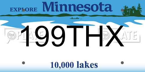 199THX Minnesota License Plate
