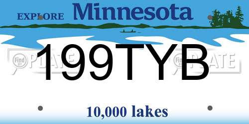 199TYB Minnesota License Plate