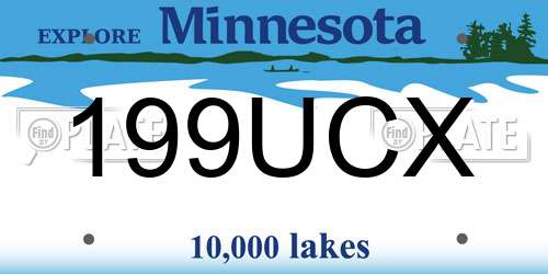 199UCX Minnesota License Plate