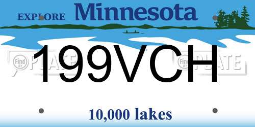 199VCH Minnesota License Plate