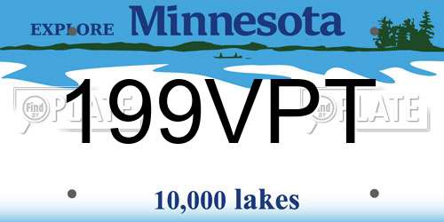199VPT Minnesota License Plate
