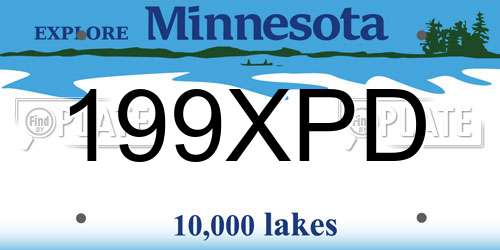 199XPD Minnesota License Plate