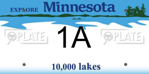 1A Minnesota License Plate