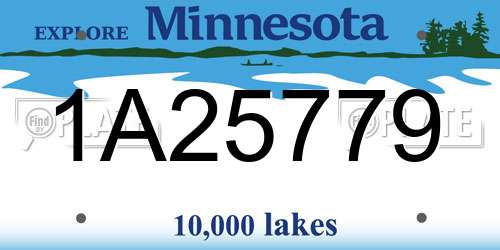 1A25779 Minnesota License Plate