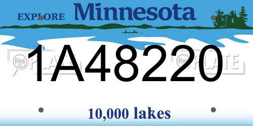 1A48220 Minnesota License Plate