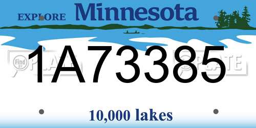 1A73385 Minnesota License Plate
