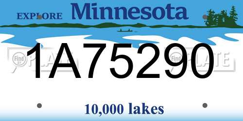 1A75290 Minnesota License Plate