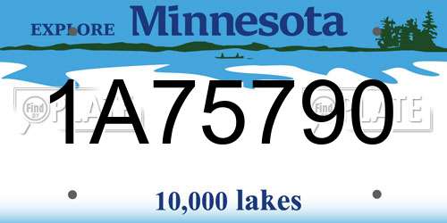 1A75790 Minnesota License Plate