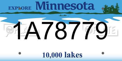 1A78779 Minnesota License Plate