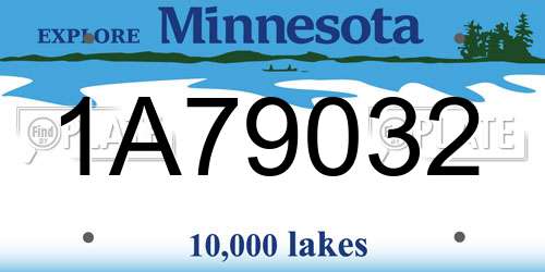 1A79032 Minnesota License Plate
