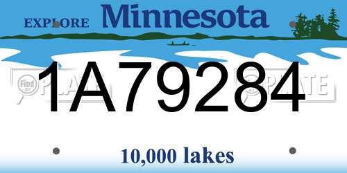1A79284 Minnesota License Plate