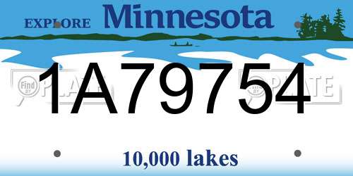 1A79754 Minnesota License Plate