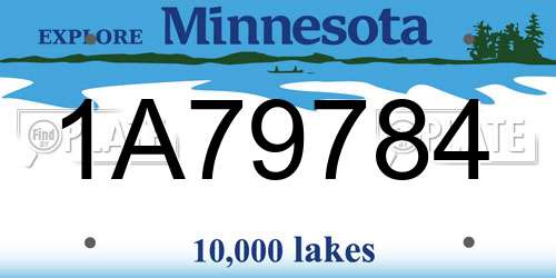 1A79784 Minnesota License Plate