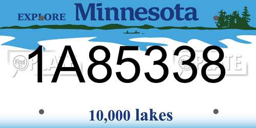 1A85338 Minnesota License Plate