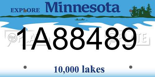 1A88489 Minnesota License Plate