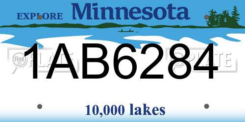 1AB6284 Minnesota License Plate