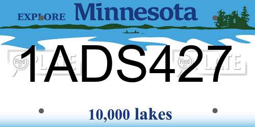1ADS427 Minnesota License Plate